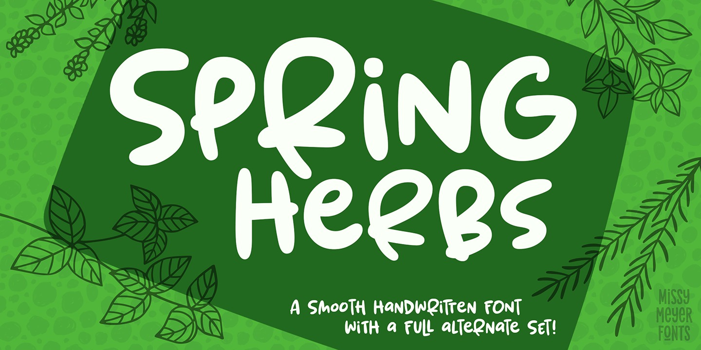 Beispiel einer Spring Herbs-Schriftart #1